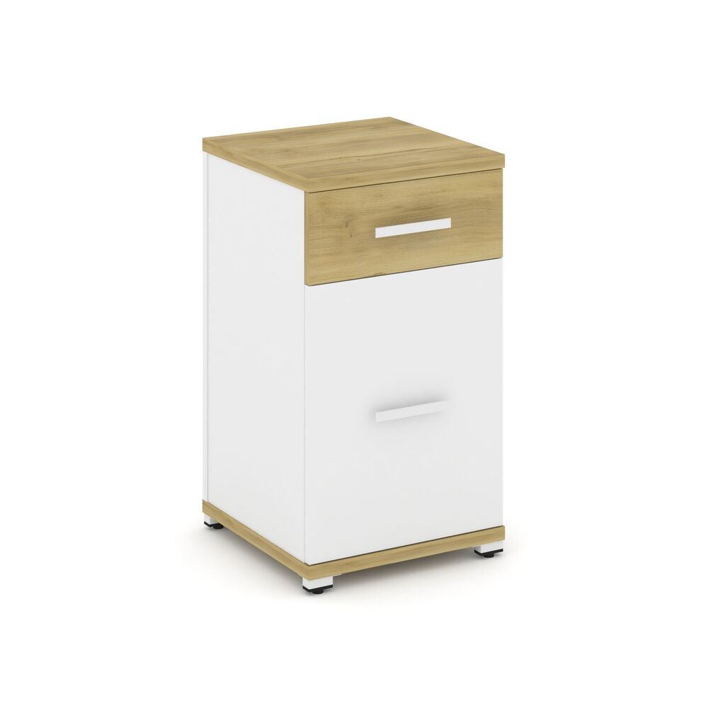 Тумба опорная/приставная 1 ящик + 1 распашной фасад