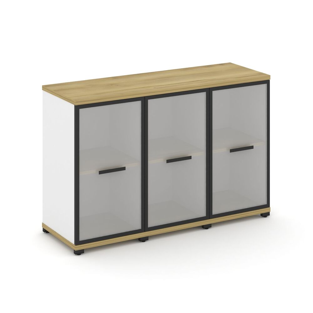 Шкаф три узкие секции, 2 ниши