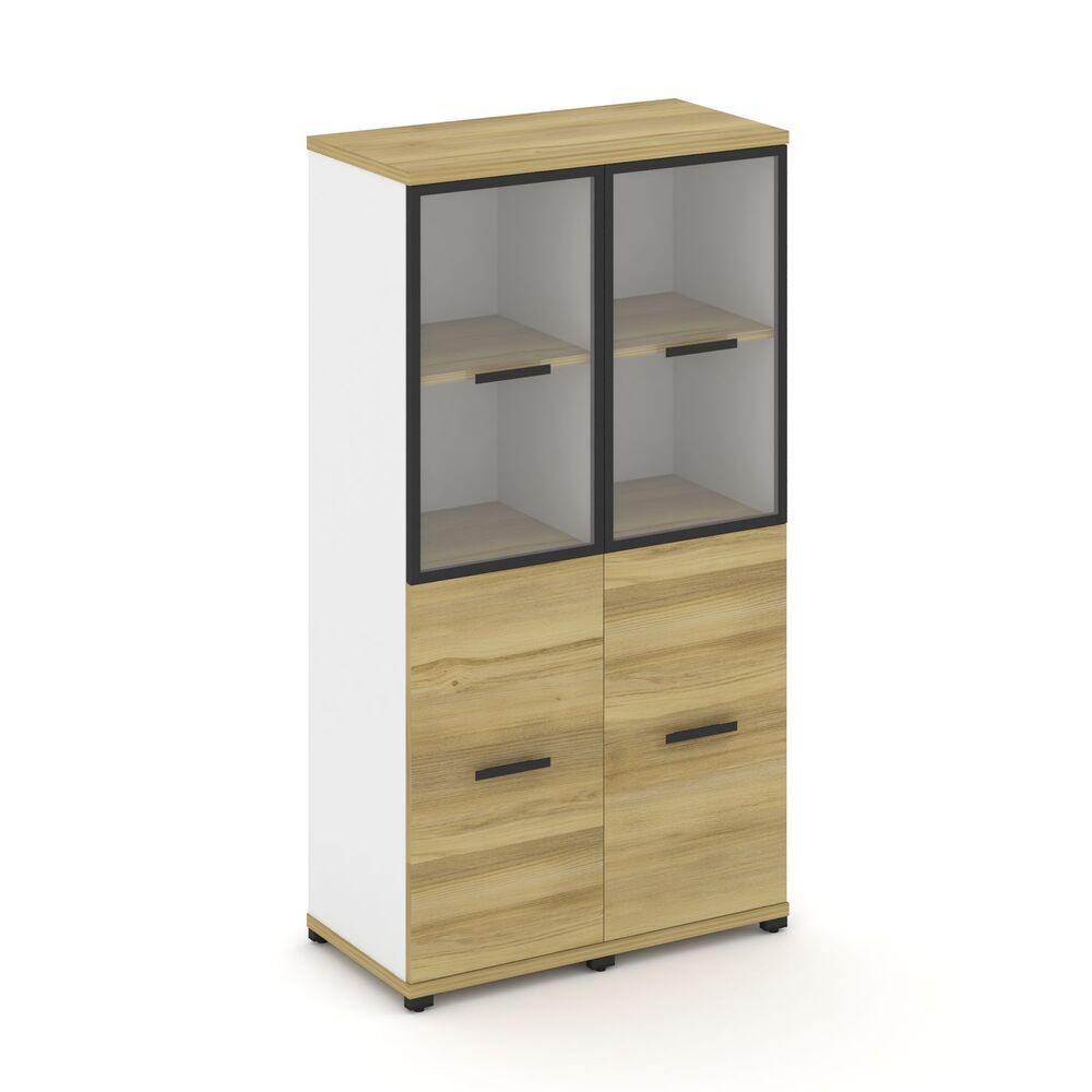 Шкаф две узкие секции, 4 ниши