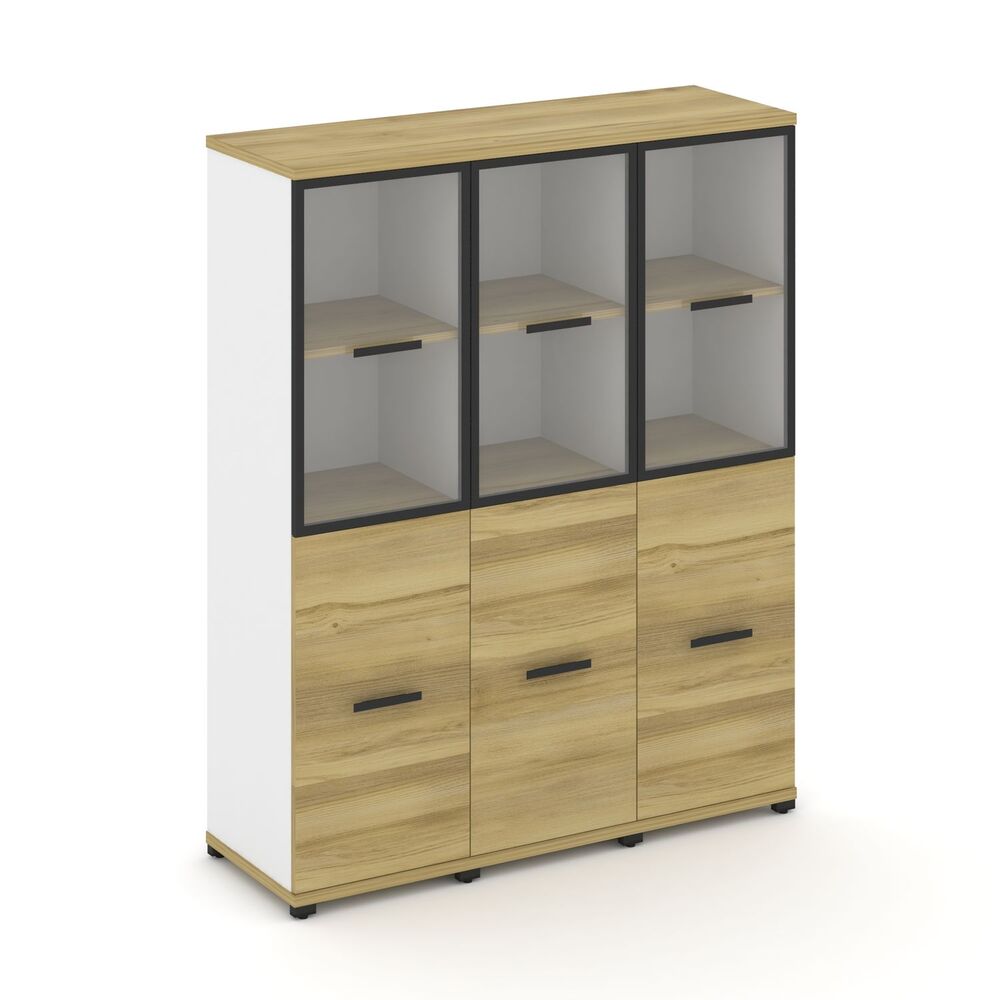 Шкаф три узкие секции, 4 ниши