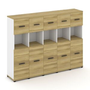 Шкаф пять узких секций, 4 ниши