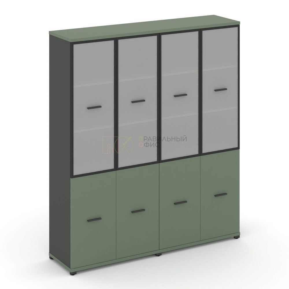 Шкаф две широкие секции, 5 ниш