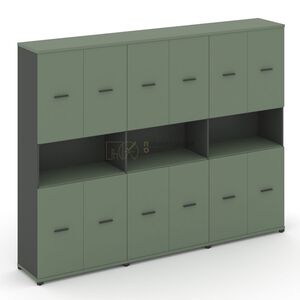 Шкаф три широкие секции, 5 ниш