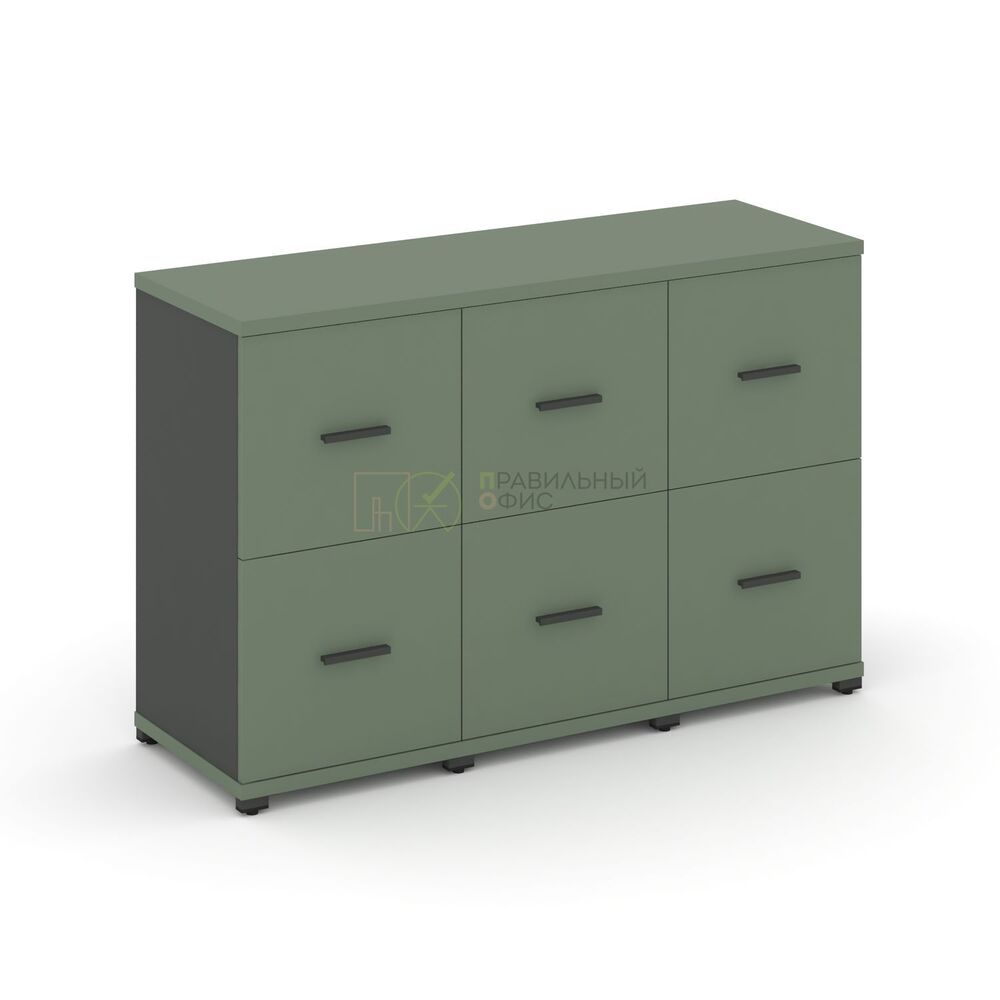 Шкаф три узкие секции, 2 ниши