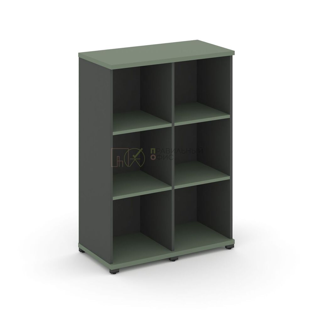 Стеллаж две узкие секции, 3 ниши