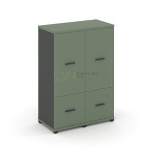 Шкаф две узкие секции, 3 ниши