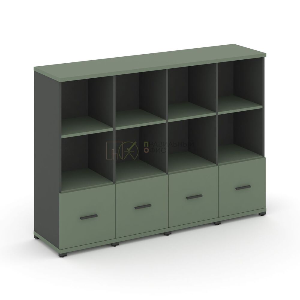 Шкаф четыре узкие секции, 3 ниши