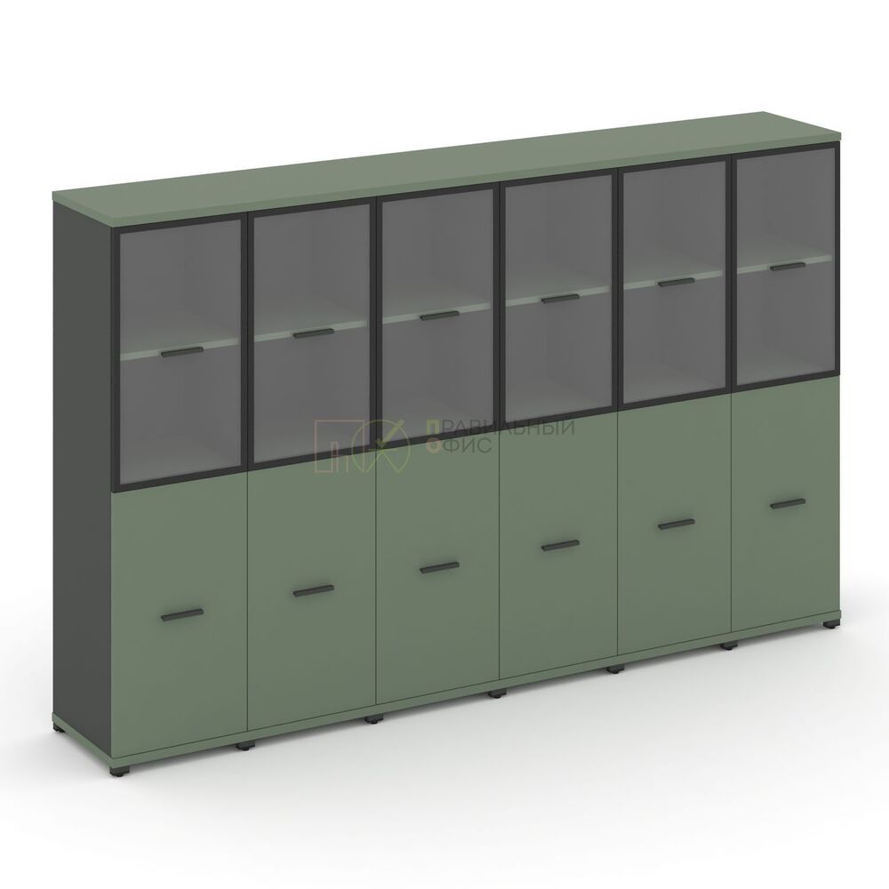 Шкаф шесть узких секций, 4 ниши