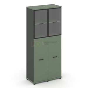 Шкаф две узкие секции, 5 ниш