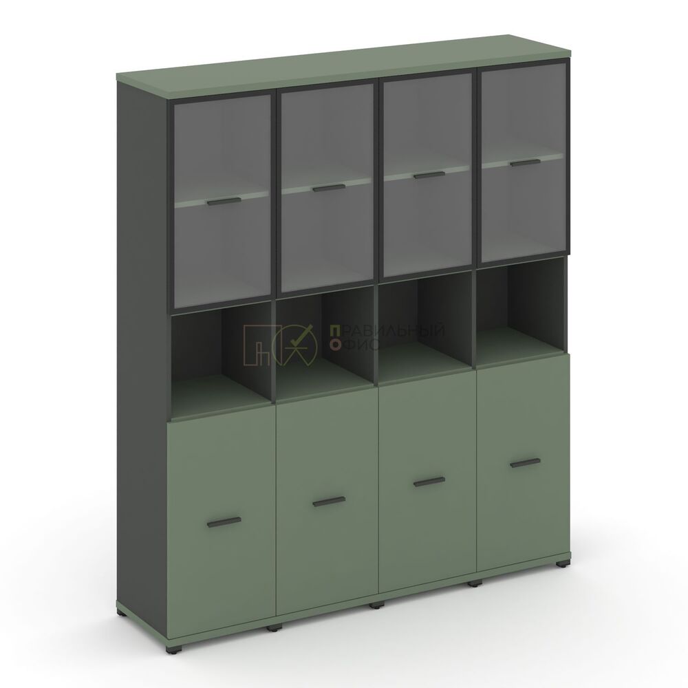 Шкаф четыре узкие секции, 5 ниш