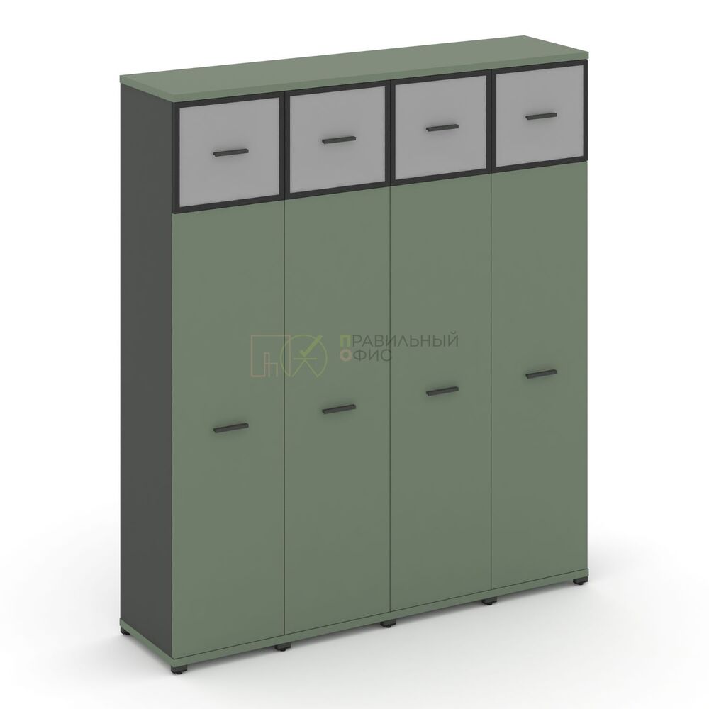 Шкаф четыре узкие секции, 5 ниш