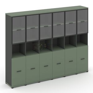 Шкаф шесть узких секций, 5 ниш