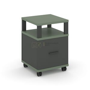 Тумба мобильная 1 распашной фасад с надставкой