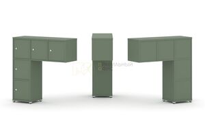 Надставка низкая + (Задняя стенка - 5 шт) + (Распашной фасад - 5 шт)