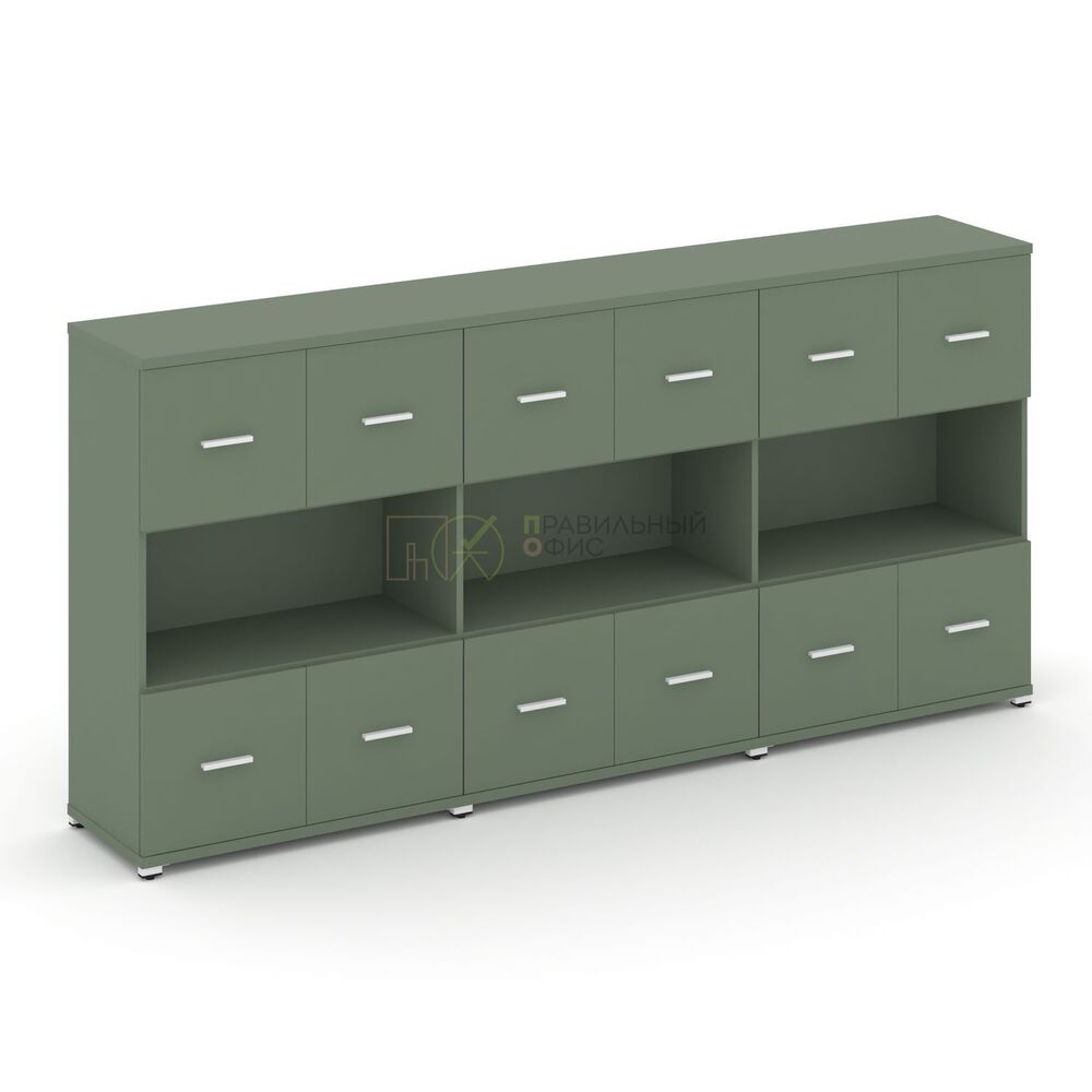 Шкаф три широкие секции, 3 ниши