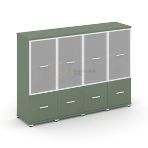 Шкаф четыре узкие секции, 3 ниши