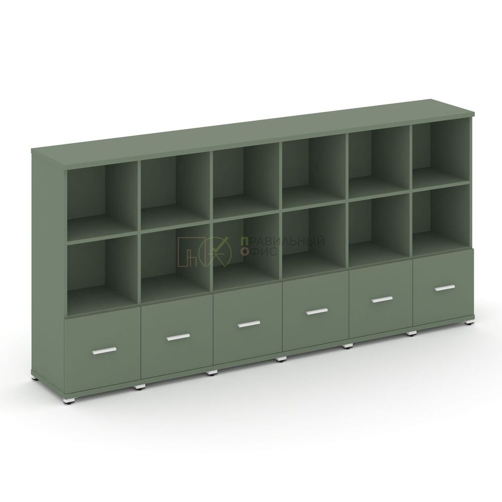 Шкаф шесть узких секций, 3 ниши