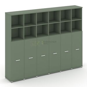 Шкаф шесть узких секций, 5 ниш