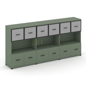 Шкаф три широкие секции, 3 ниши