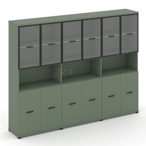 Шкаф три широкие секции, 5 ниш