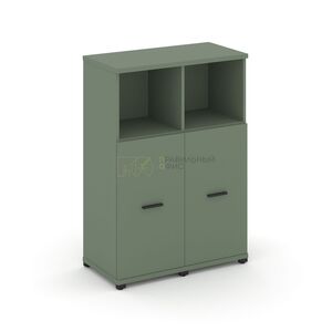 Шкаф две узкие секции, 3 ниши