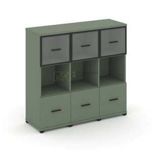 Шкаф три узкие секции, 3 ниши