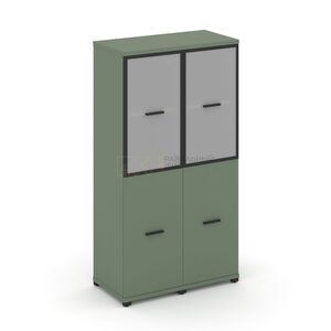 Шкаф две узкие секции, 4 ниши