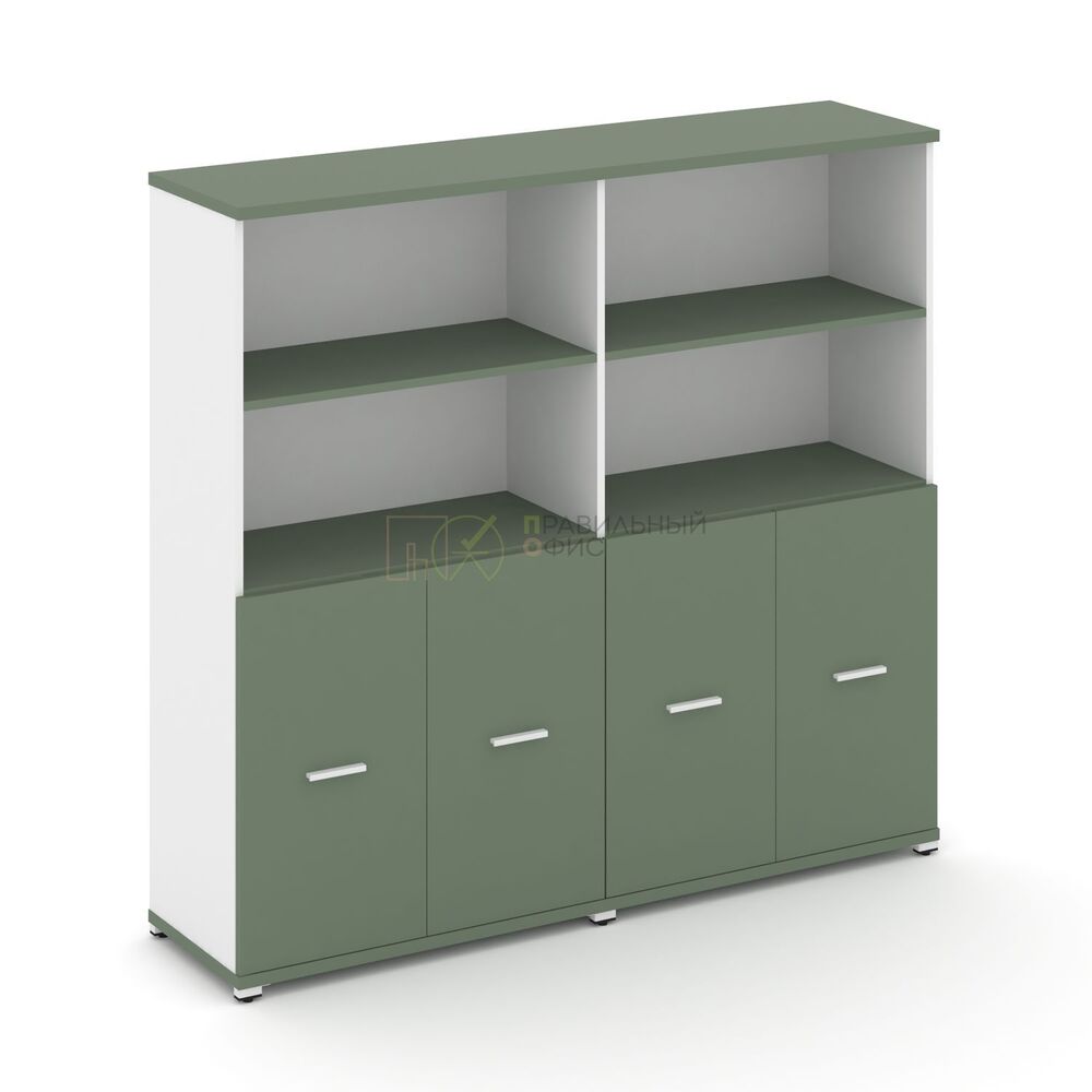 Шкаф две широкие секции, 4 ниши