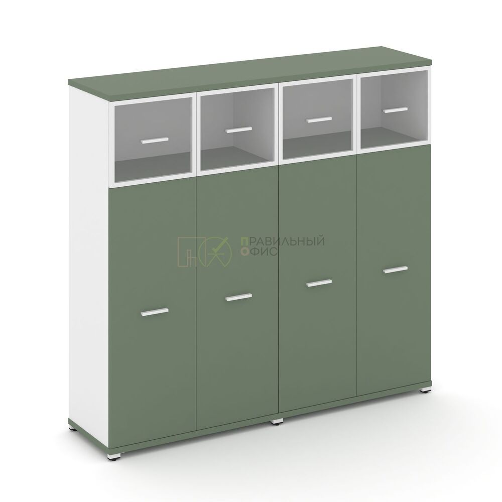 Шкаф две широкие секции, 4 ниши