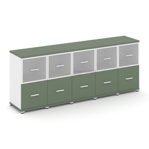 Шкаф пять узких секций, 2 ниши