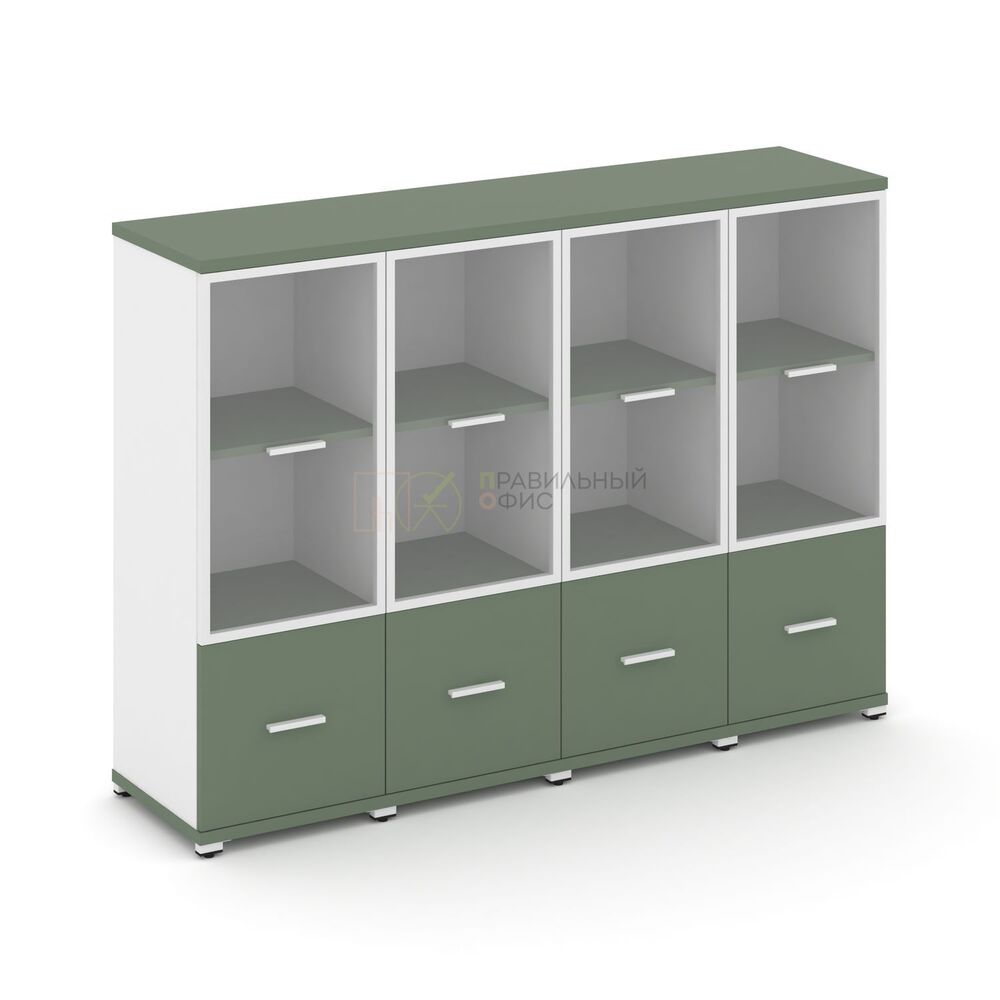 Шкаф четыре узкие секции, 3 ниши