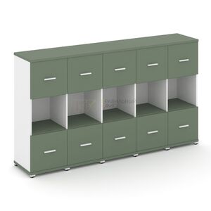 Шкаф пять узких секций, 3 ниши