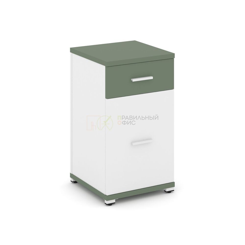 Тумба опорная/приставная 1 ящик + 1 распашной фасад