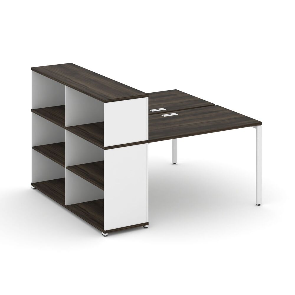 Рабочая станция с опорным стеллажом с надставкой низкой