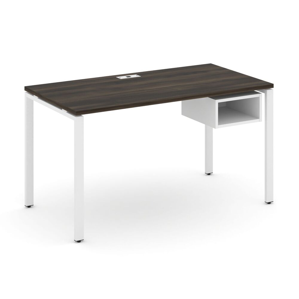 Стол рабочий с подвесной тумбой с одной открытой нишей