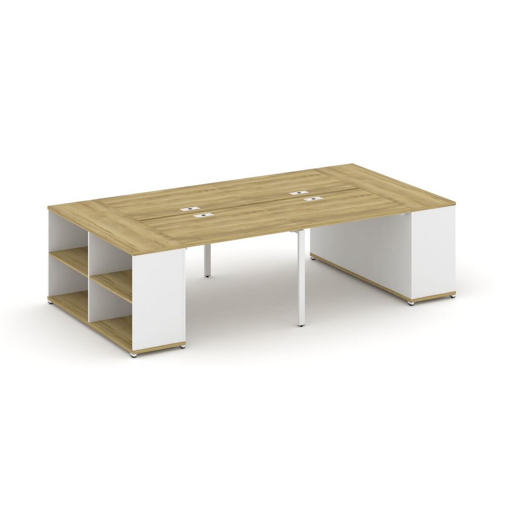 Рабочая станция с опорными стеллажами