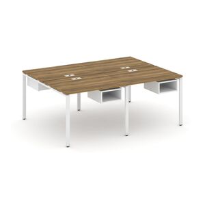 Рабочая станция двухсторонняя с подвесными тумбами на 4 места