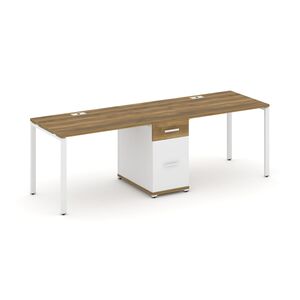 Рабочая станция на 2 места с одной опорной тумбой