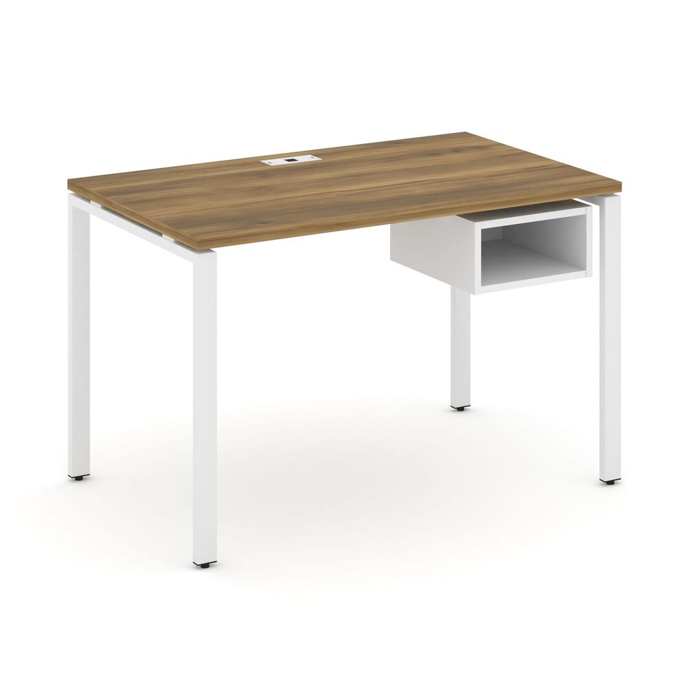 Стол рабочий с подвесной тумбой с одной открытой нишей