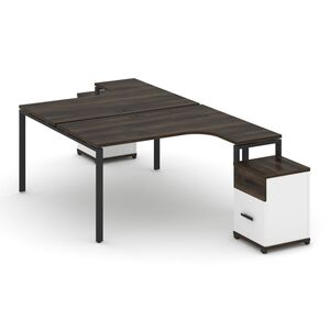 Рабочая станция с двумя опорными тумбами