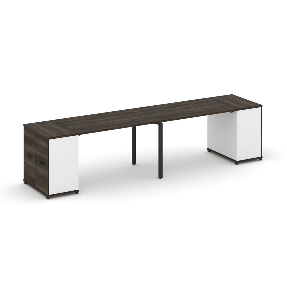 Рабочая станция с опорными распашными шкафами