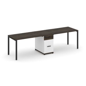 Рабочая станция на 2 места с одной опорной тумбой