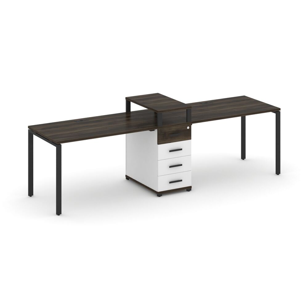 Рабочая станция на 2 места с одной опорной тумбой