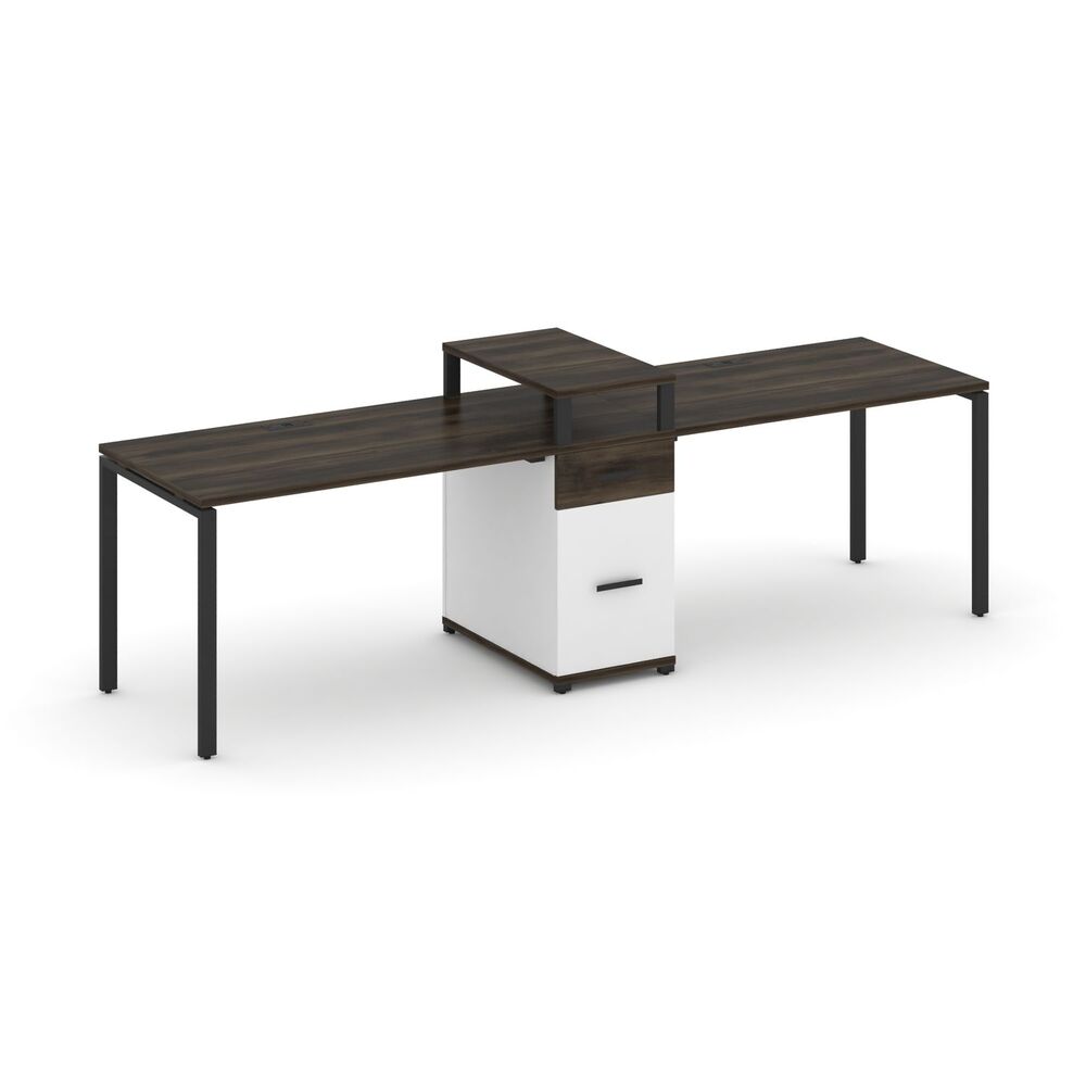 Рабочая станция на 2 места с одной опорной тумбой