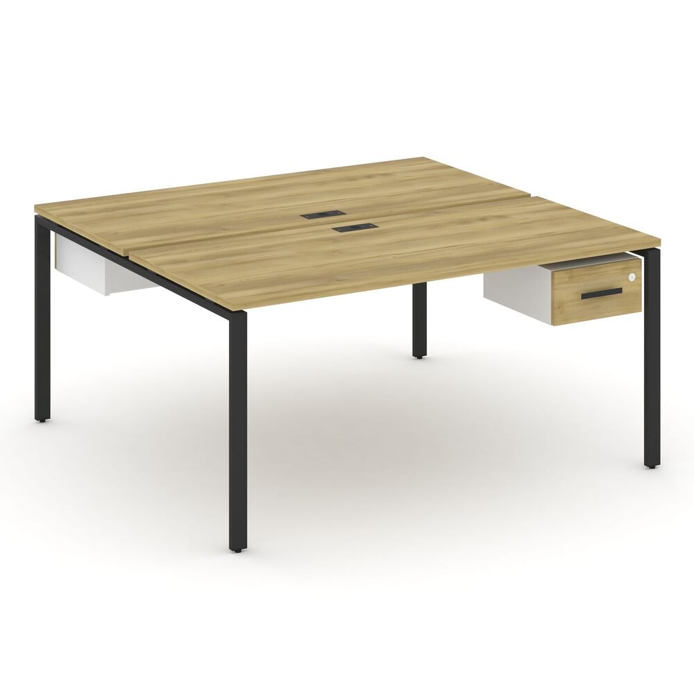 Рабочая станция двухсторонняя с подвесными тумбами на 2 места