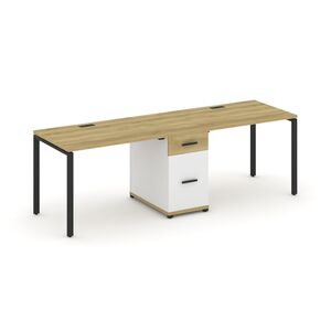 Рабочая станция на 2 места с одной опорной тумбой