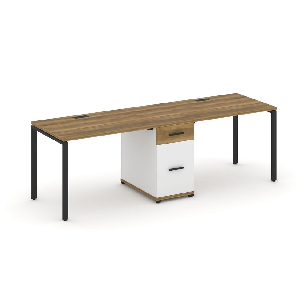 Рабочая станция на 2 места с одной опорной тумбой