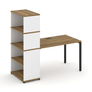 Стол рабочий с опорным стеллажом с надставкой высокой