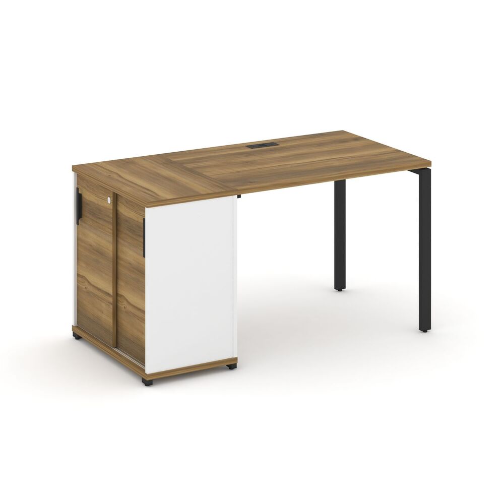 Стол рабочий с опорным шкафом купе