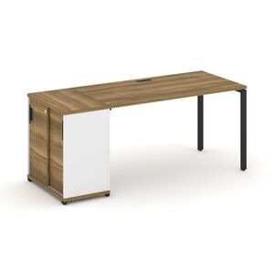 Стол рабочий с опорным шкафом купе